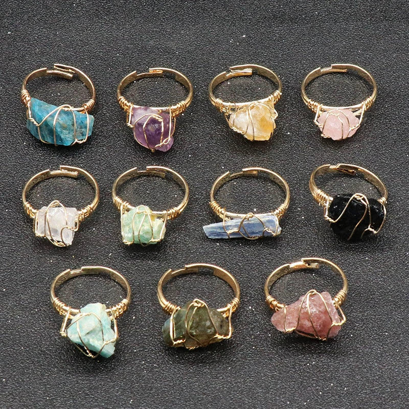 Ring Crystal Agate Natural Amethyst Citrine Grinding And Polishing - Image 3