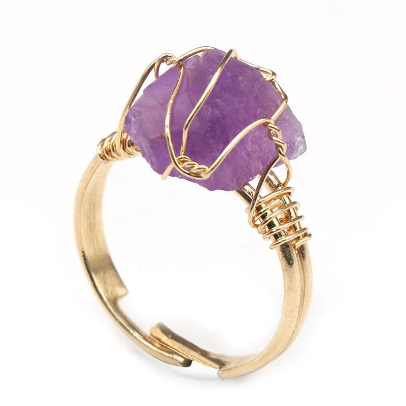 Ring Crystal Agate Natural Amethyst Citrine Grinding And Polishing - Image 5