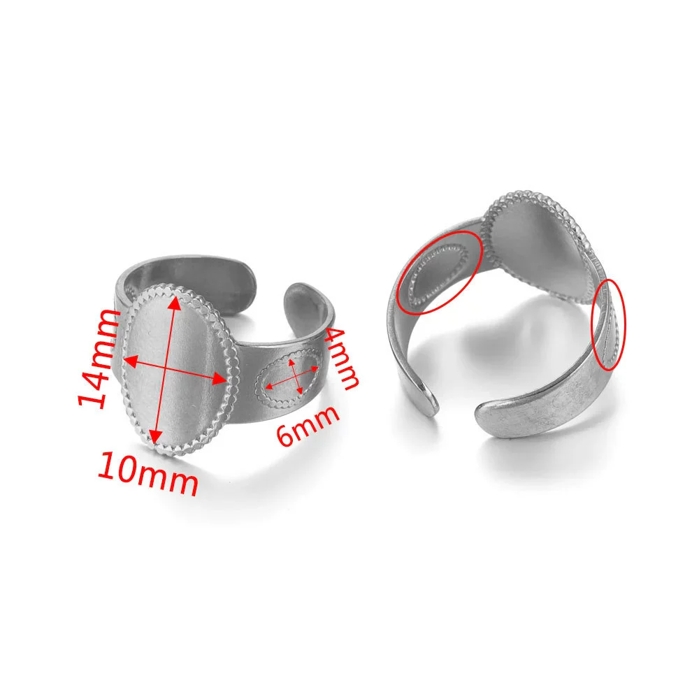 Ring Holder Stainless Steel Round Titanium Steel 18K Gold Plated Electroplating Jewelry Blank Tray - Image 11