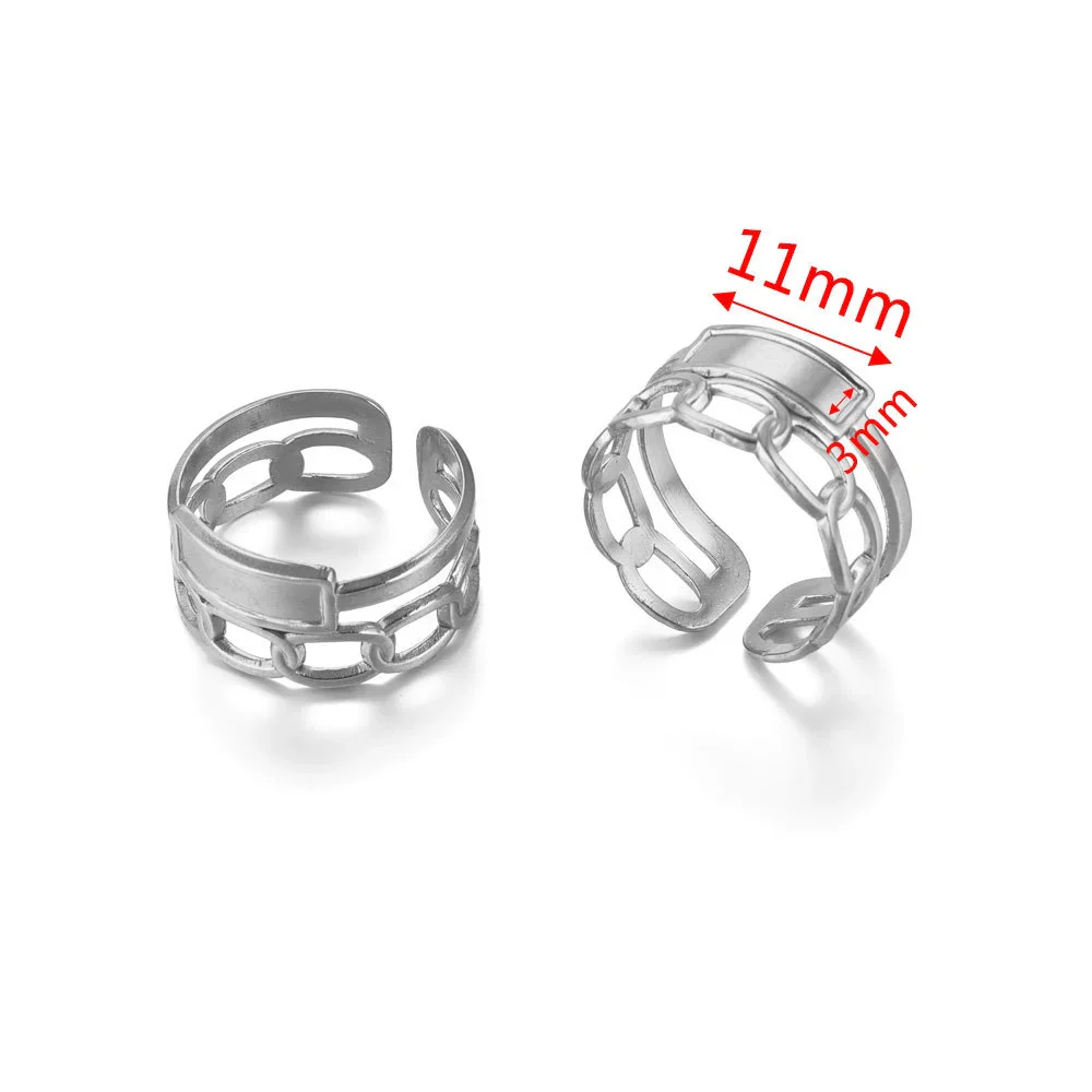 Ring Holder Stainless Steel Round Titanium Steel 18K Gold Plated Electroplating Jewelry Blank Tray - Image 13