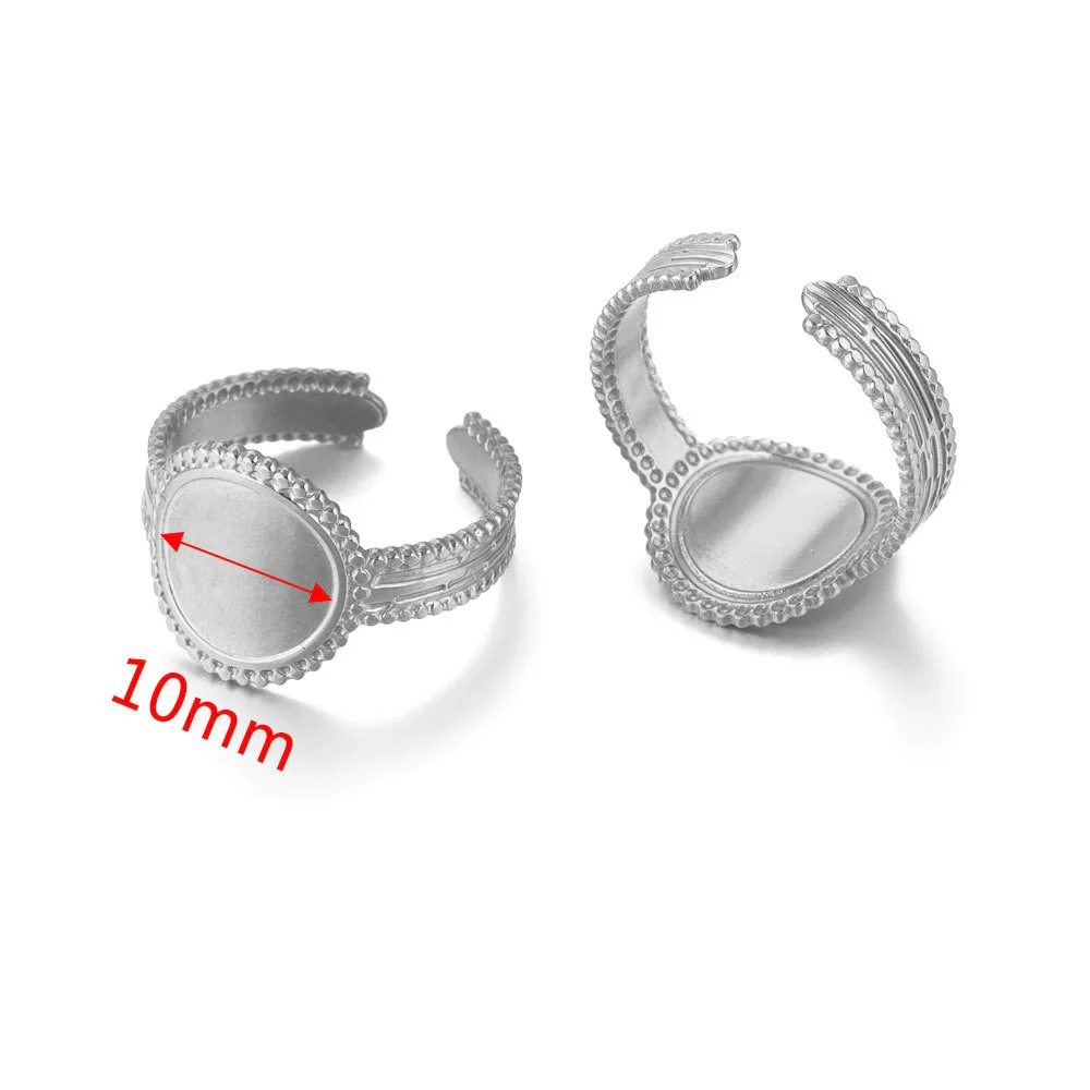 Ring Holder Stainless Steel Round Titanium Steel 18K Gold Plated Electroplating Jewelry Blank Tray - Image 15