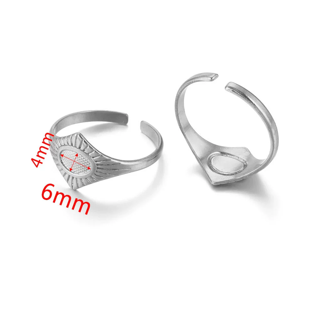 Ring Holder Stainless Steel Round Titanium Steel 18K Gold Plated Electroplating Jewelry Blank Tray - Image 17