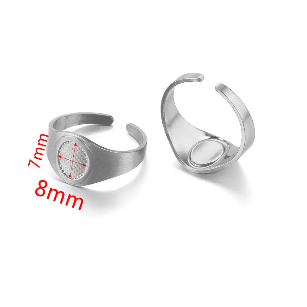 Ring Holder Stainless Steel Round Titanium Steel 18K Gold Plated Electroplating Jewelry Blank Tray - Image 18