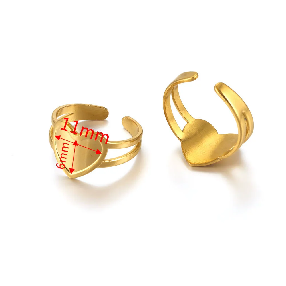 Ring Holder Stainless Steel Round Titanium Steel 18K Gold Plated Electroplating Jewelry Blank Tray - Image 26