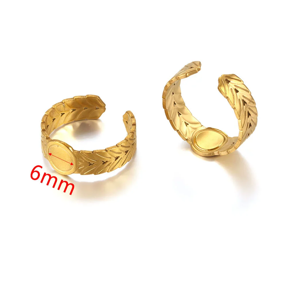 Ring Holder Stainless Steel Round Titanium Steel 18K Gold Plated Electroplating Jewelry Blank Tray - Image 33