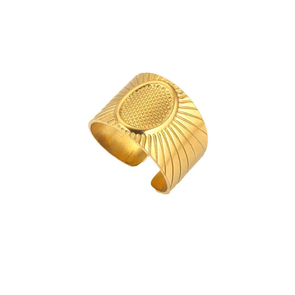 Ring Holder Stainless Steel Round Titanium Steel 18K Gold Plated Electroplating Jewelry Blank Tray - Image 4