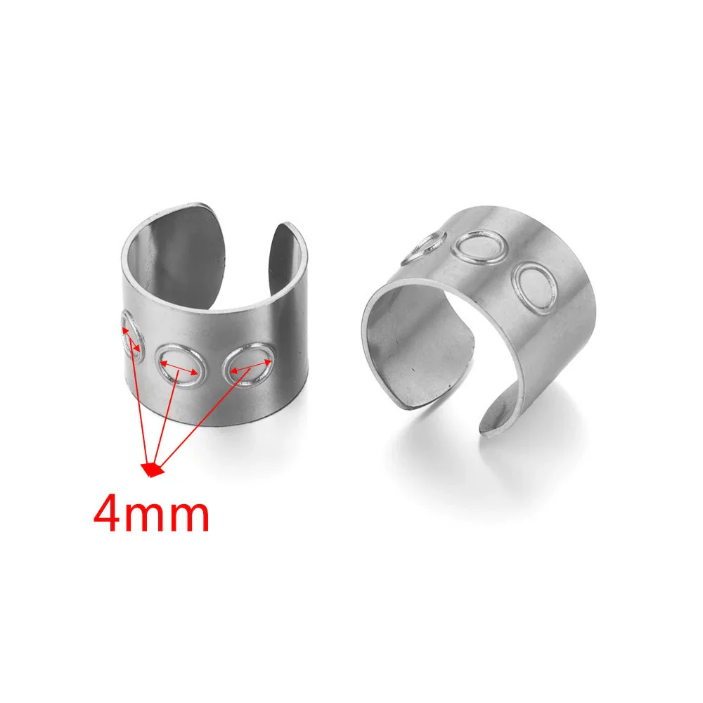 Ring Holder Stainless Steel Round Titanium Steel 18K Gold Plated Electroplating Jewelry Blank Tray - Image 8