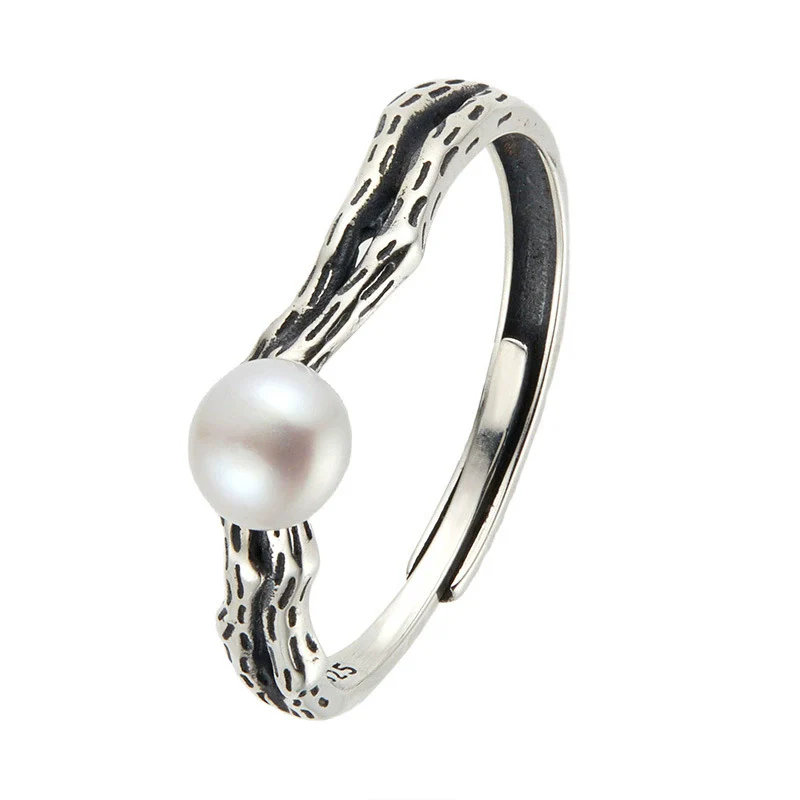 Ring S925 Silver Crystal Flower Set With Gems Unisex - Image 5