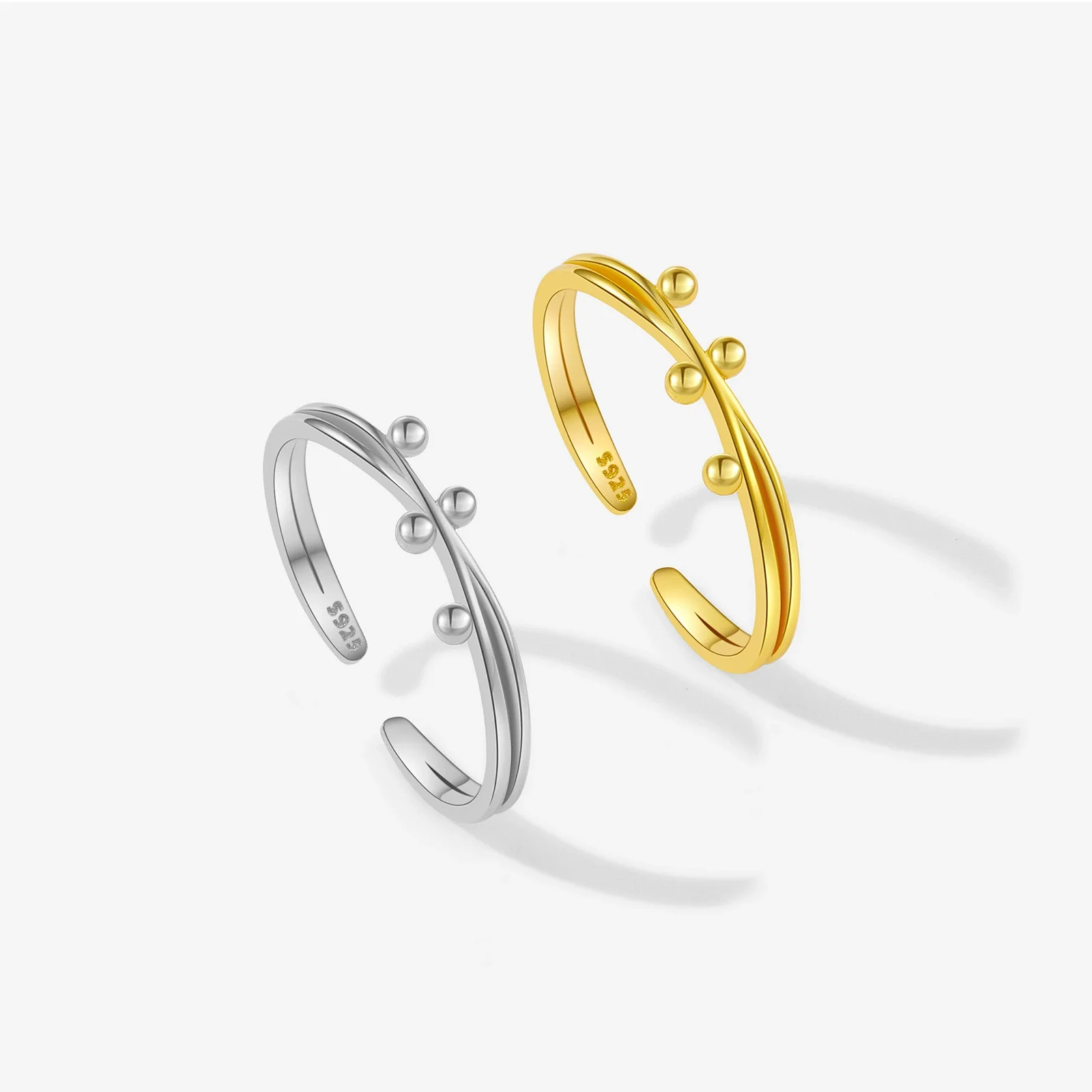 Ring S925 Sterling Silver Microinlaid Zircon Geometric Electroplated Fashion Jewelry For Women And Unisex