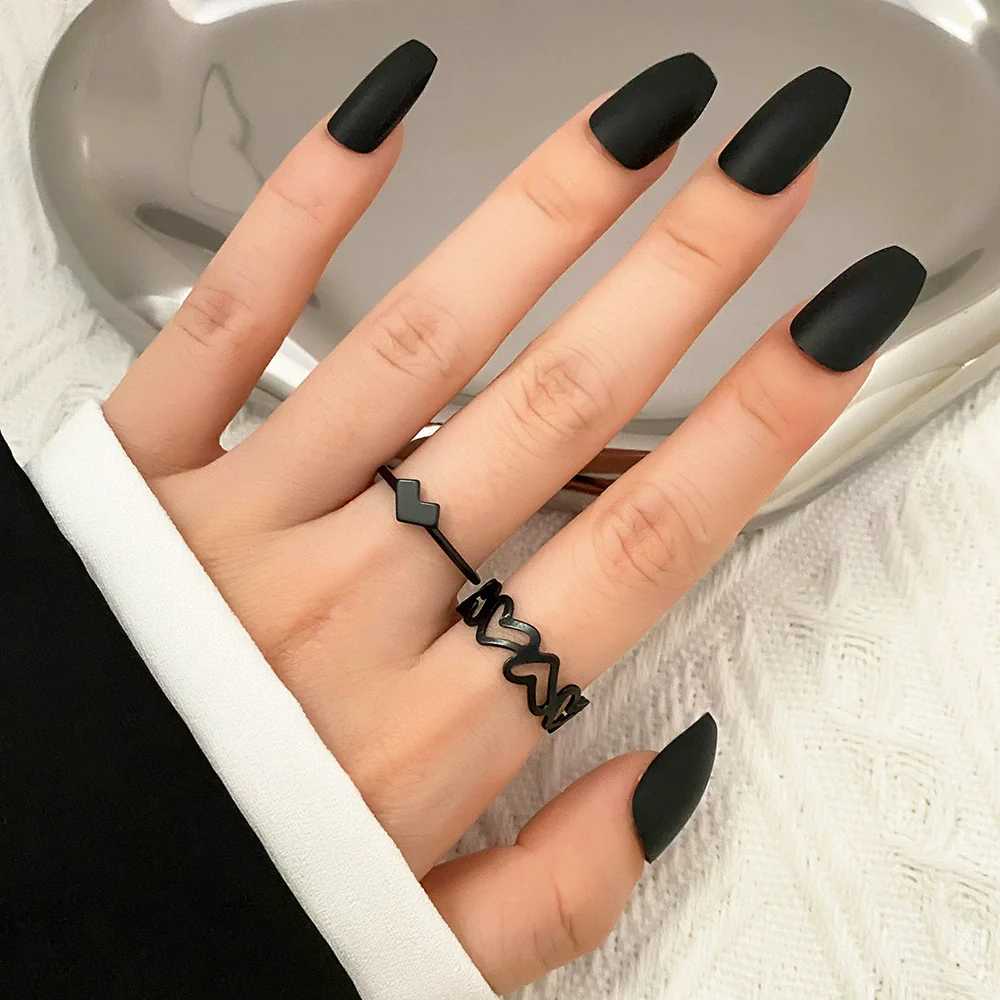 Ring Set Geometric Spiral Cross Alloy Electroplating Style Simple Unisex - Image 17
