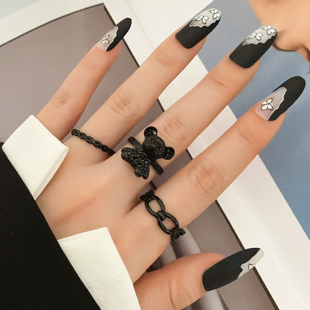 Ring Set Geometric Spiral Cross Alloy Electroplating Style Simple Unisex - Image 21