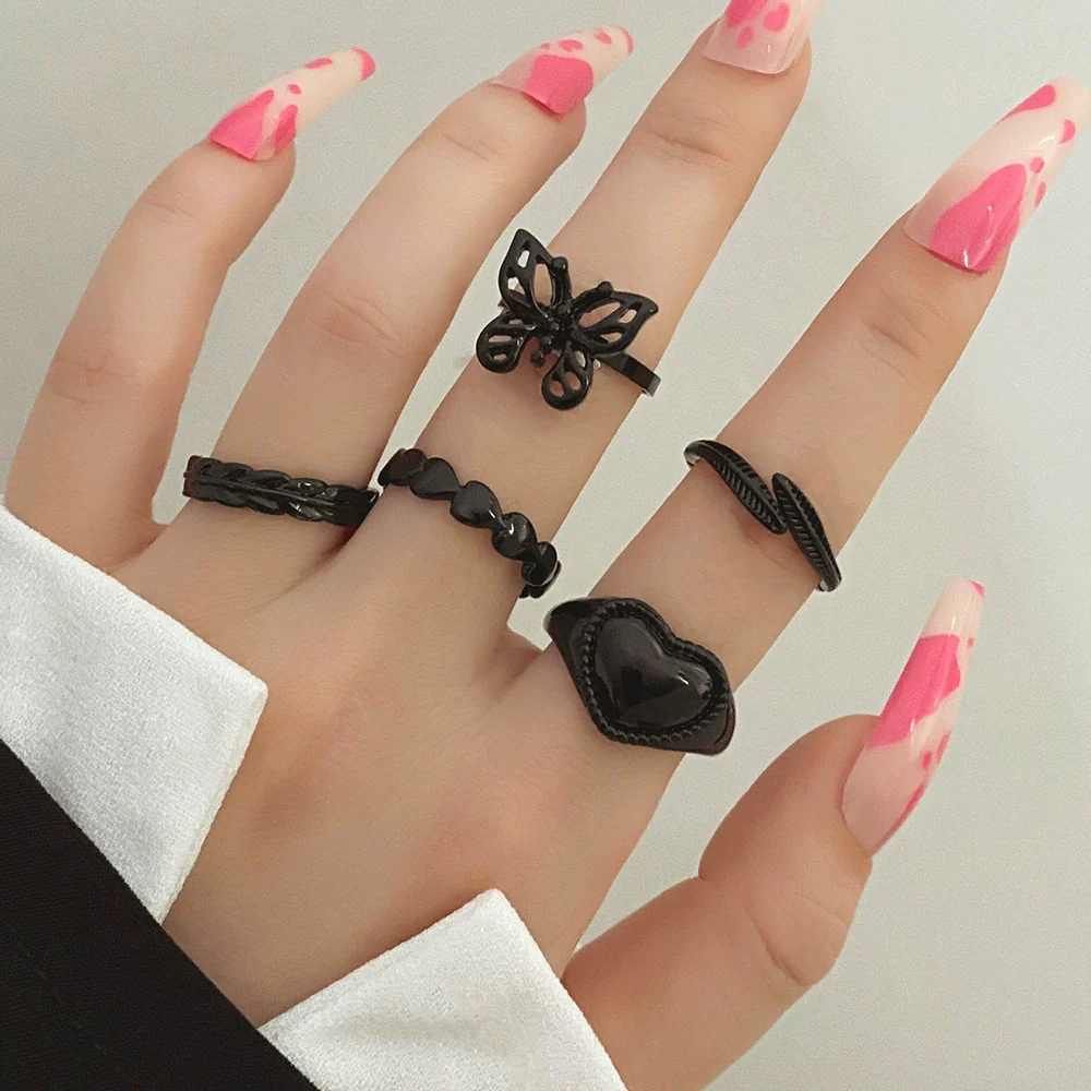 Ring Set Geometric Spiral Cross Alloy Electroplating Style Simple Unisex - Image 22