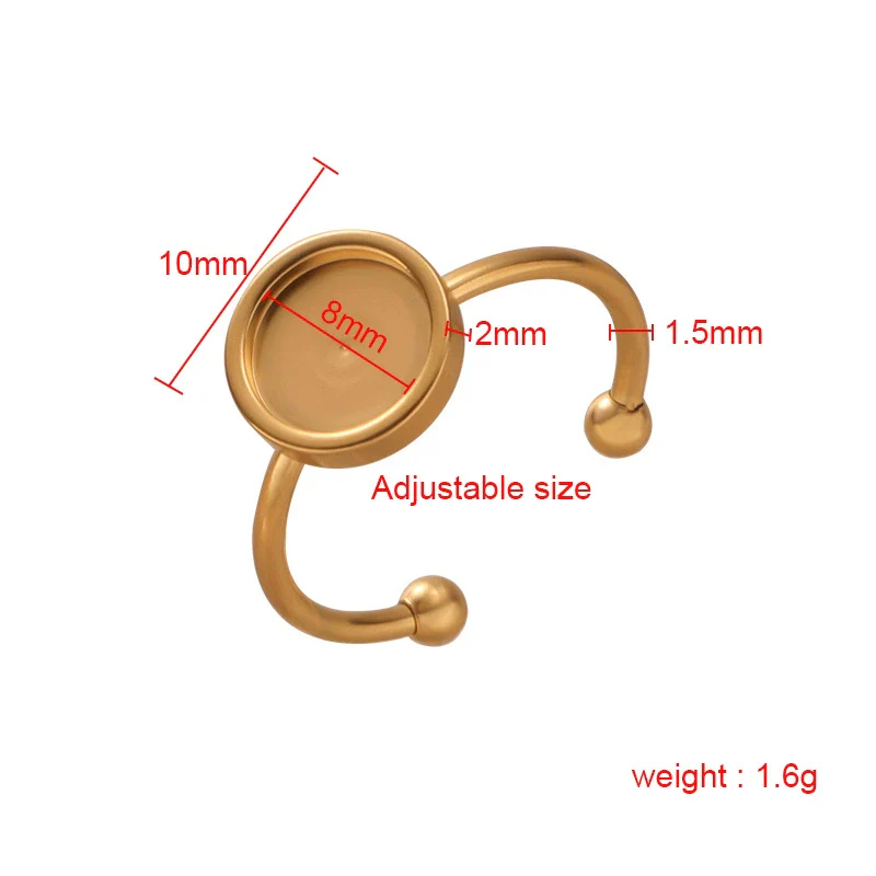 Ring Stainless Steel Geometric Electroplating Jewelry Accessories Unisex - Image 4