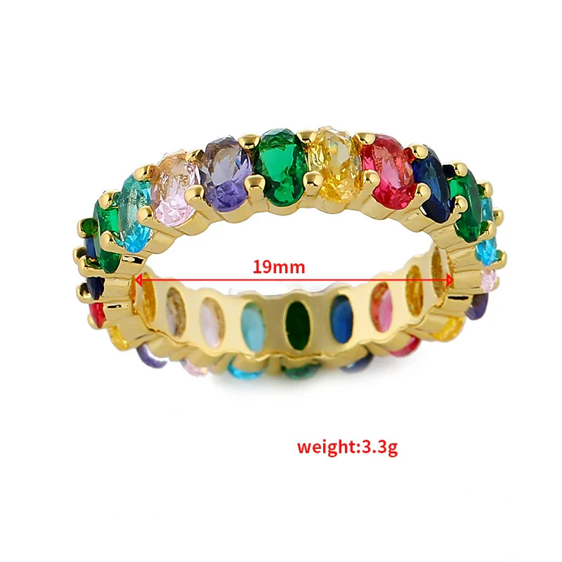 Rings Copper Zircon Fashion Geometric - Image 5