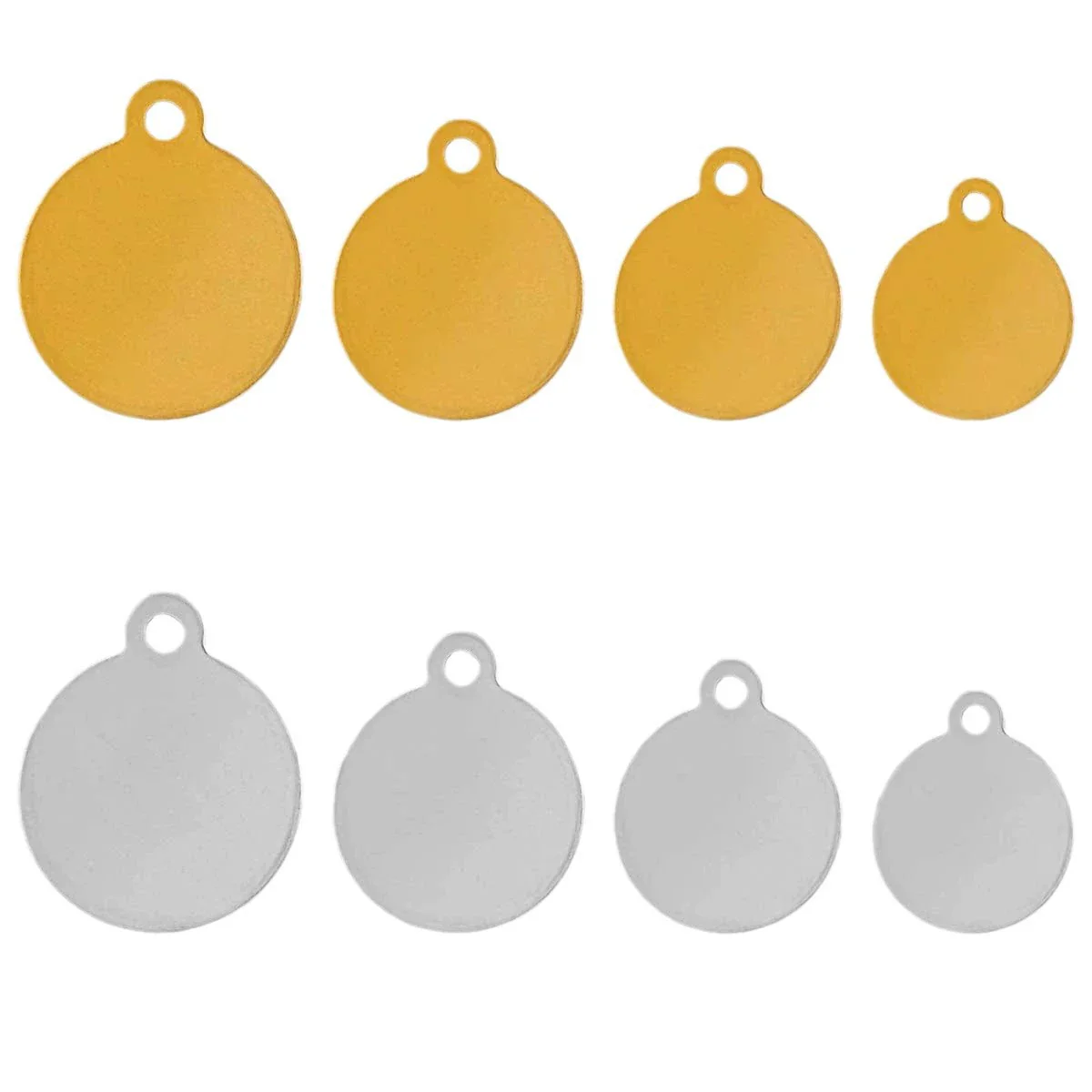 Round Stainless Steel Hangtag Diy Jewelry Accessories Pendant For Necklace And Bracelet - Image 5