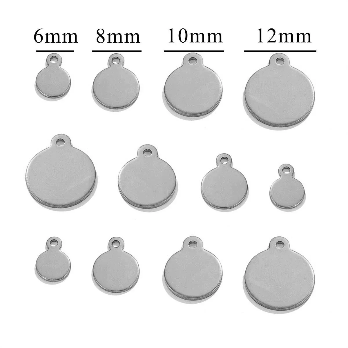 Round Stainless Steel Hangtag Diy Jewelry Accessories Pendant For Necklace And Bracelet - Image 6