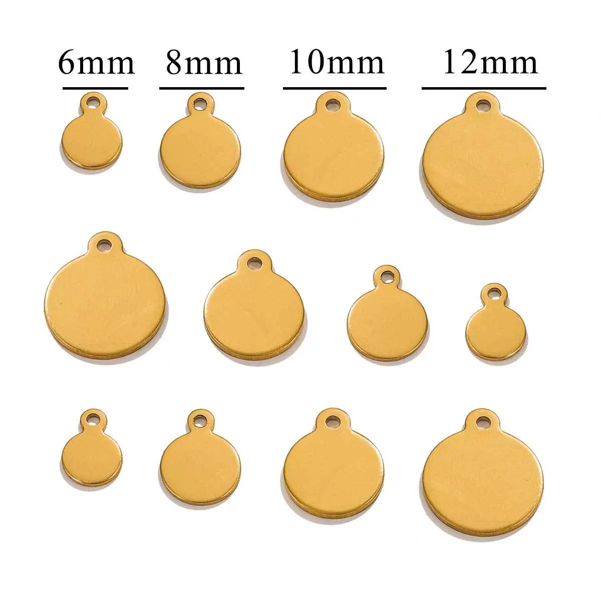 Round Stainless Steel Hangtag Diy Jewelry Accessories Pendant For Necklace And Bracelet - Image 7