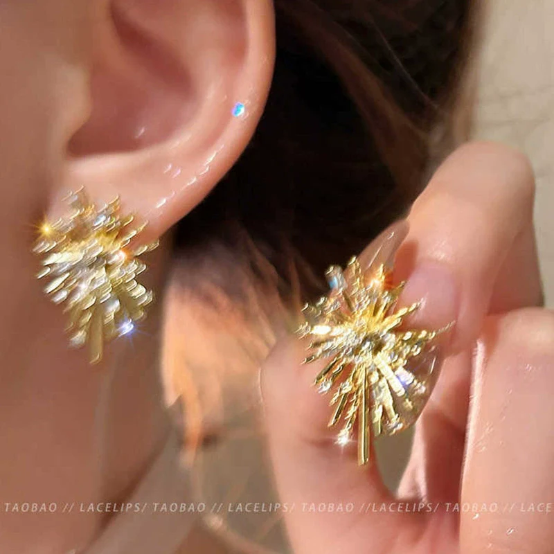 S925 Silver Butterfly Stud Earrings For Women Zircon Pearl Electroplated Light Luxury Niche Highend Minimalist Geometric - Image 10