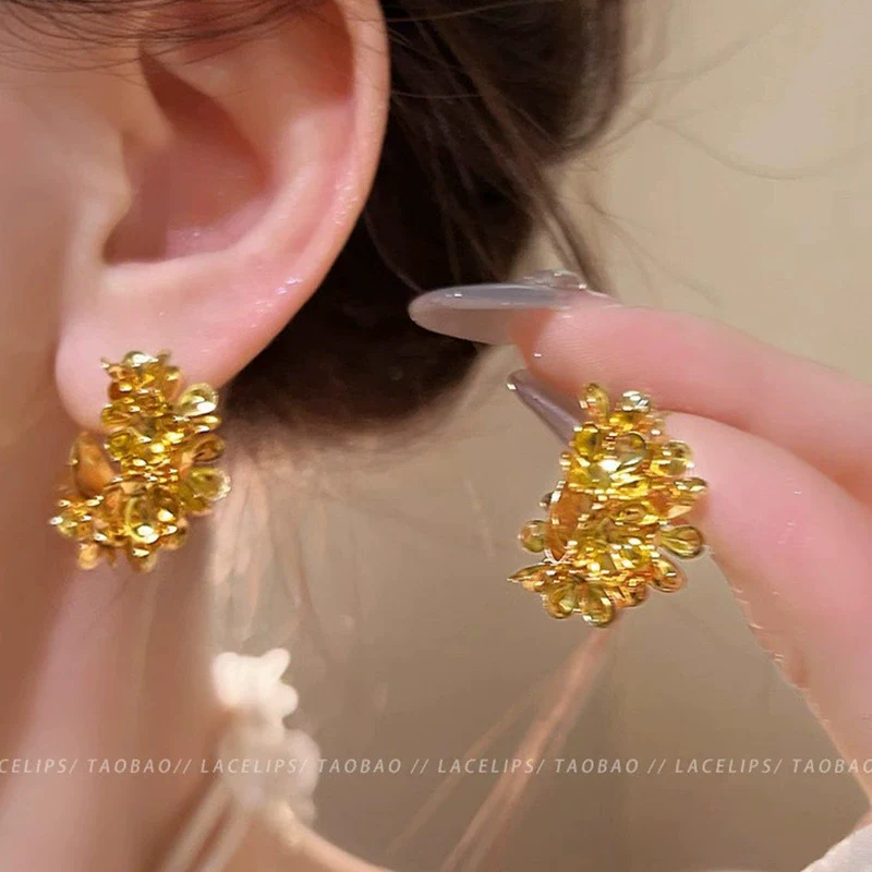 S925 Silver Butterfly Stud Earrings For Women Zircon Pearl Electroplated Light Luxury Niche Highend Minimalist Geometric - Image 14