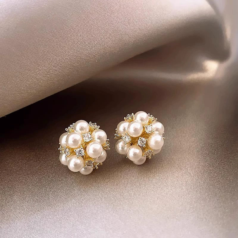 S925 Silver Butterfly Stud Earrings For Women Zircon Pearl Electroplated Light Luxury Niche Highend Minimalist Geometric - Image 32