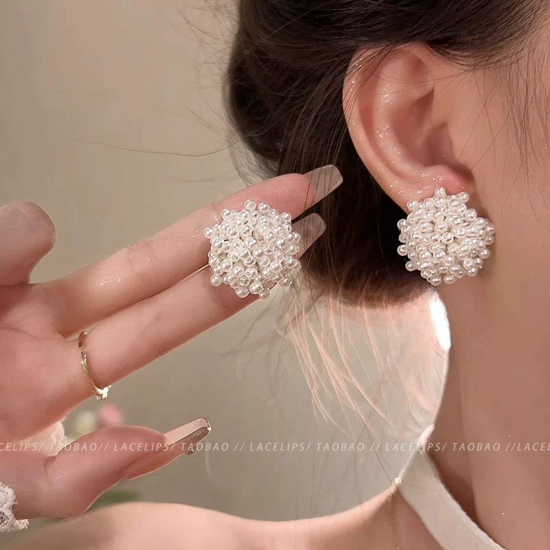 S925 Silver Butterfly Stud Earrings For Women Zircon Pearl Electroplated Light Luxury Niche Highend Minimalist Geometric - Image 35