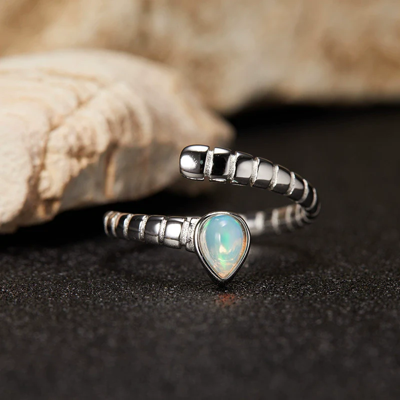 S925 Sterling Silver 18K Gold Plated Spirit Snake Zodiac Crystal Ring With Gems - Image 14