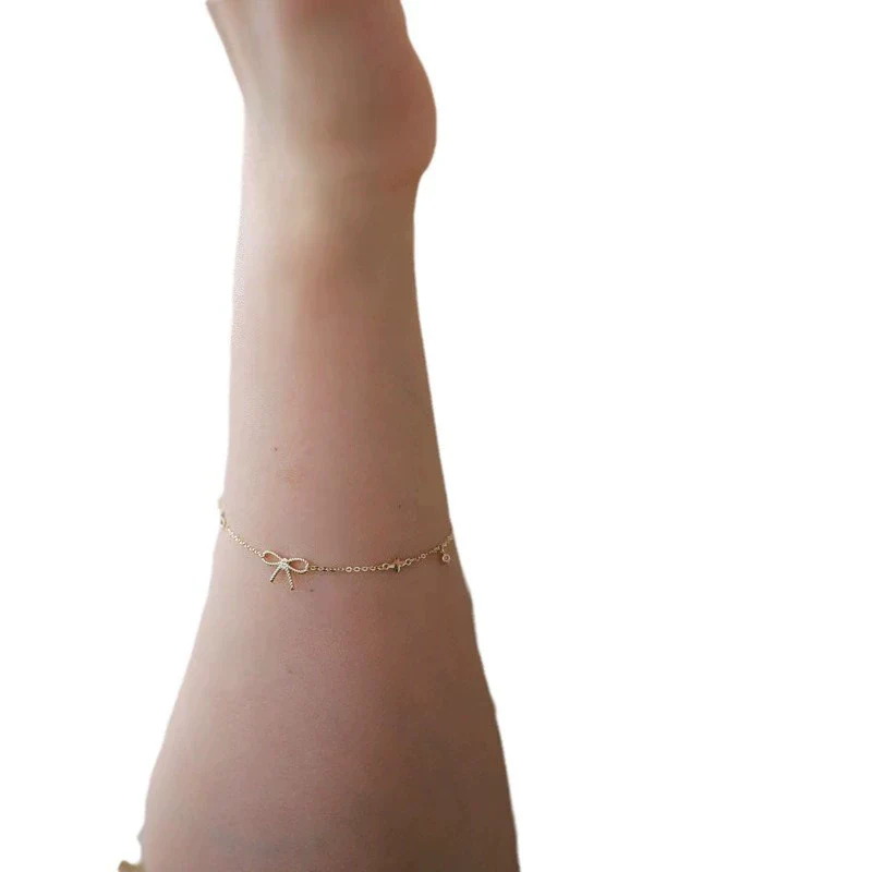 S925 Sterling Silver Bow And Flower Patterned Bracelet For Women 14K Gold Plated - Image 5