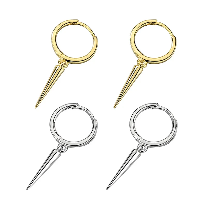 S925 Sterling Silver Geometric Electroplated Female Earrings - Image 5