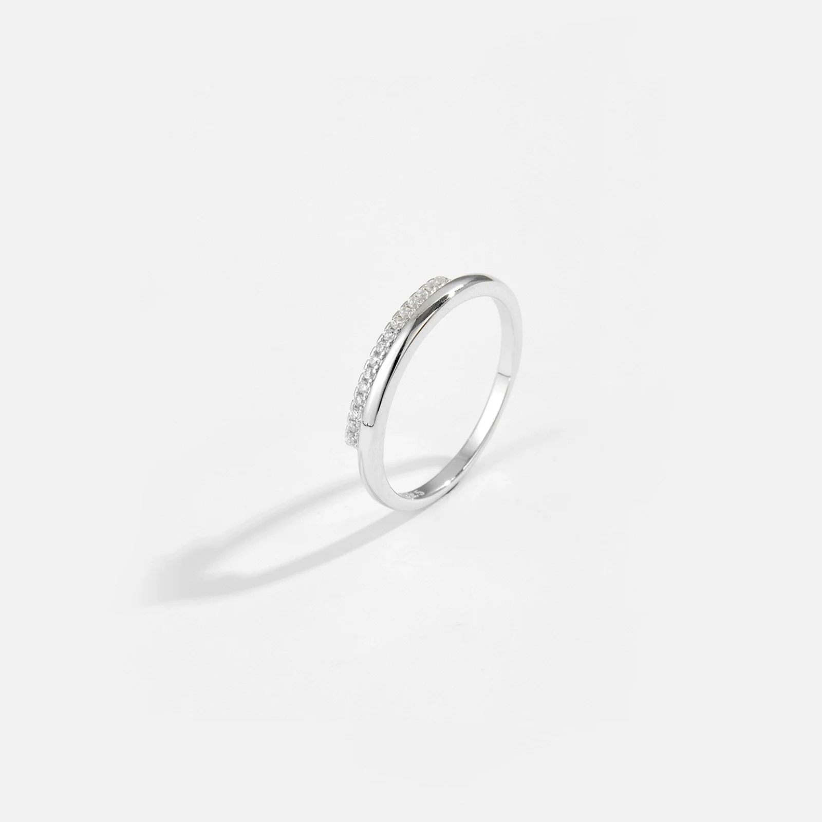 S925 Sterling Silver Geometric Ring Electroplated With Platinum And 18K Gold For Women And Unisex - Image 4