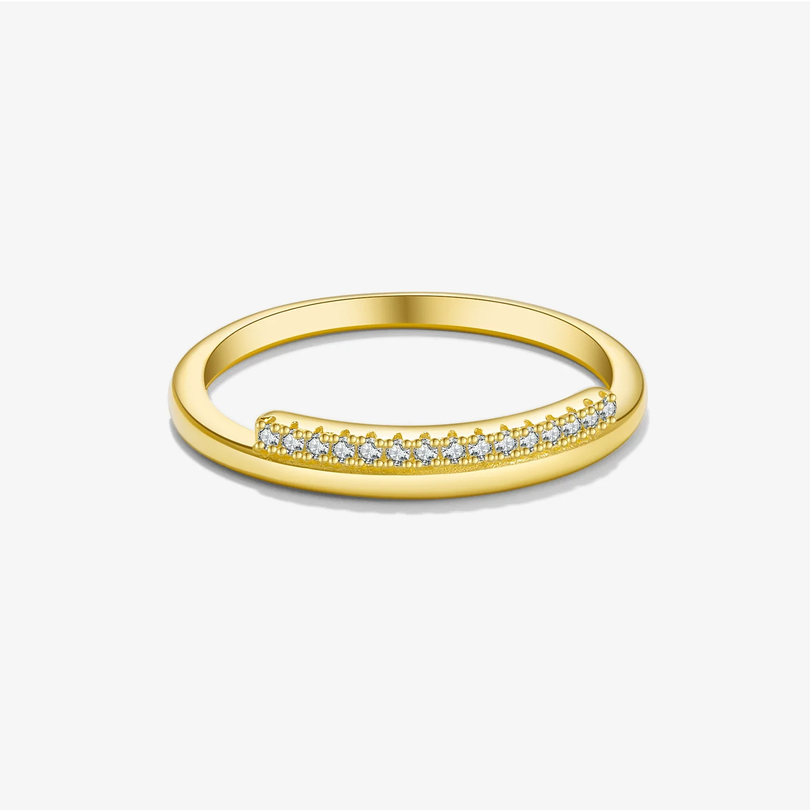 S925 Sterling Silver Geometric Ring Electroplated With Platinum And 18K Gold For Women And Unisex - Image 7