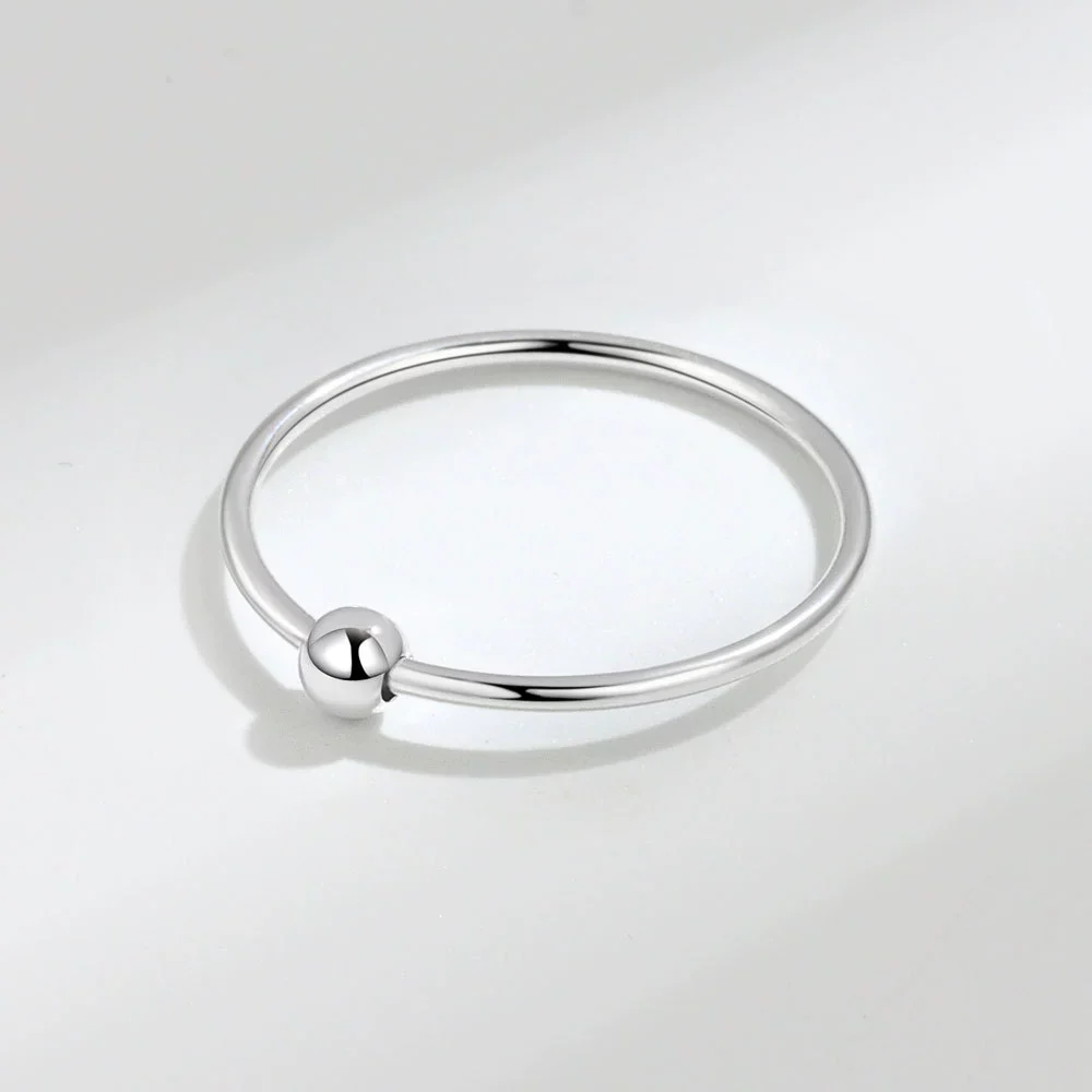 S925 Sterling Silver Geometric Rotating Anxiety Ring For Women - Image 3