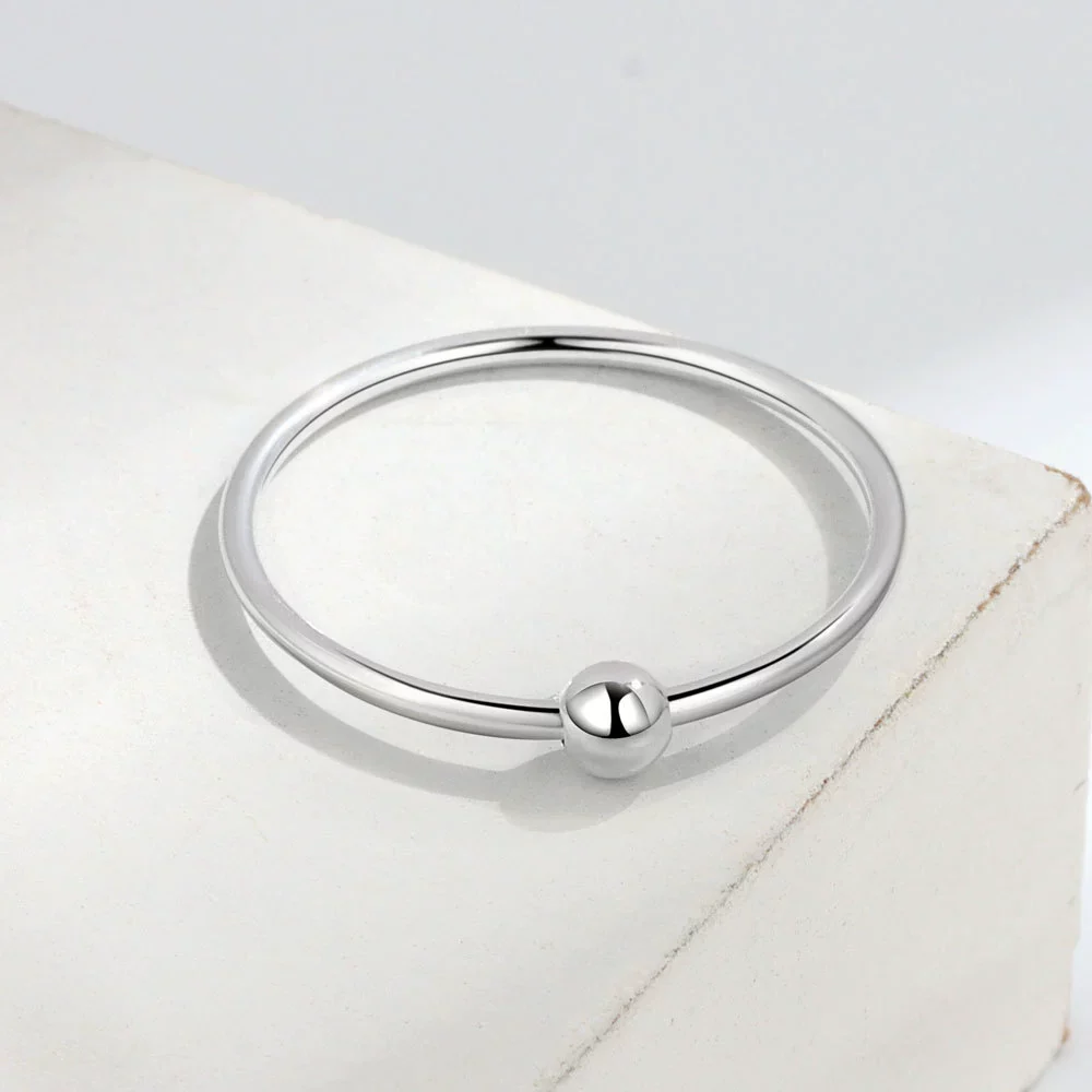 S925 Sterling Silver Geometric Rotating Anxiety Ring For Women - Image 4