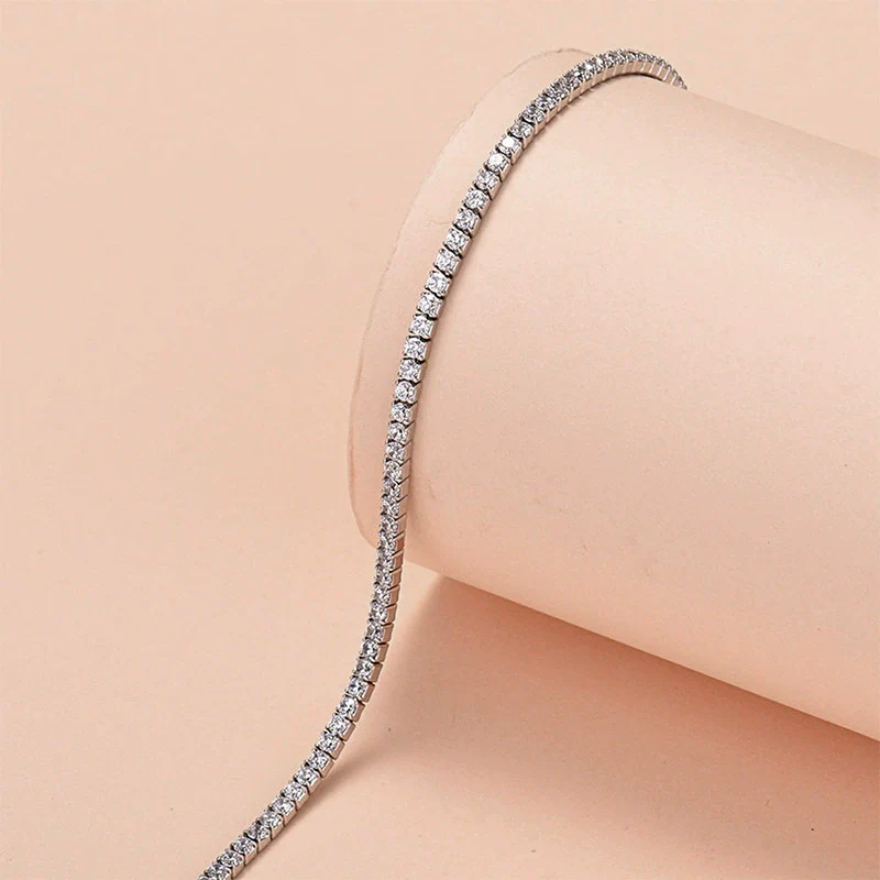 S925 Sterling Silver Geometric Zircon Women's Bracelet - Image 6