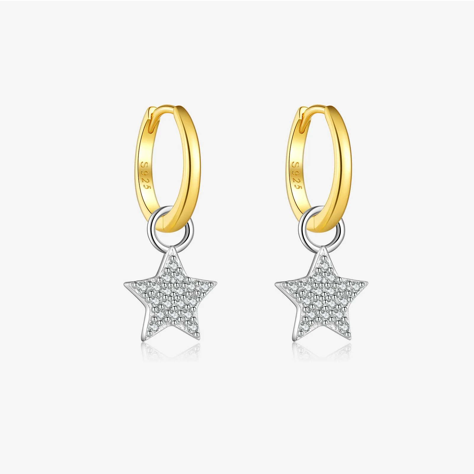 S925 Sterling Silver Heart Pendant Earrings Microinlaid Zirconium Electroplated Platinum 18K Gold Fashionable - Image 7