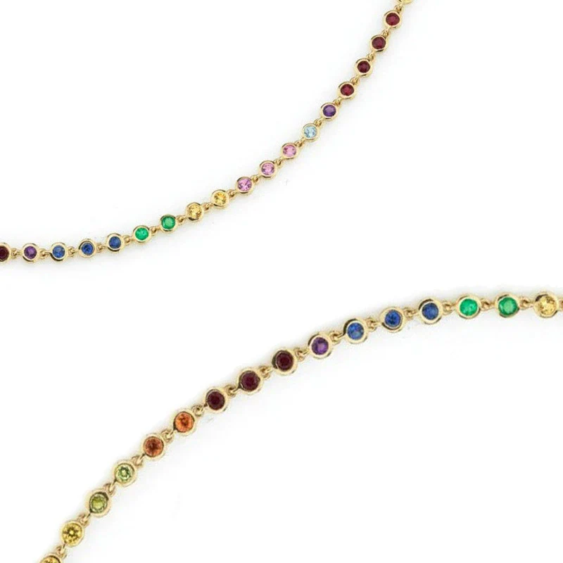 S925 Sterling Silver Snake Bone Chain Geometric Zircon Necklace With Electroplating For Women - Image 4