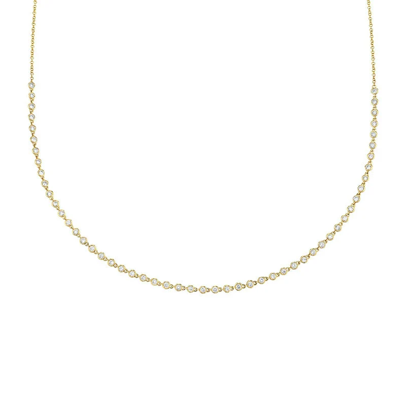 S925 Sterling Silver Snake Bone Chain Geometric Zircon Necklace With Electroplating For Women - Image 5