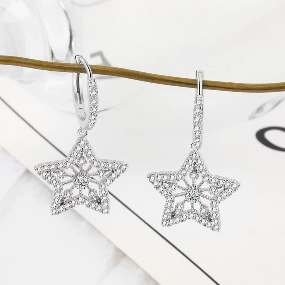S925 Sterling Silver Stud Earrings Electroplated Female Fashion Style - Image 6