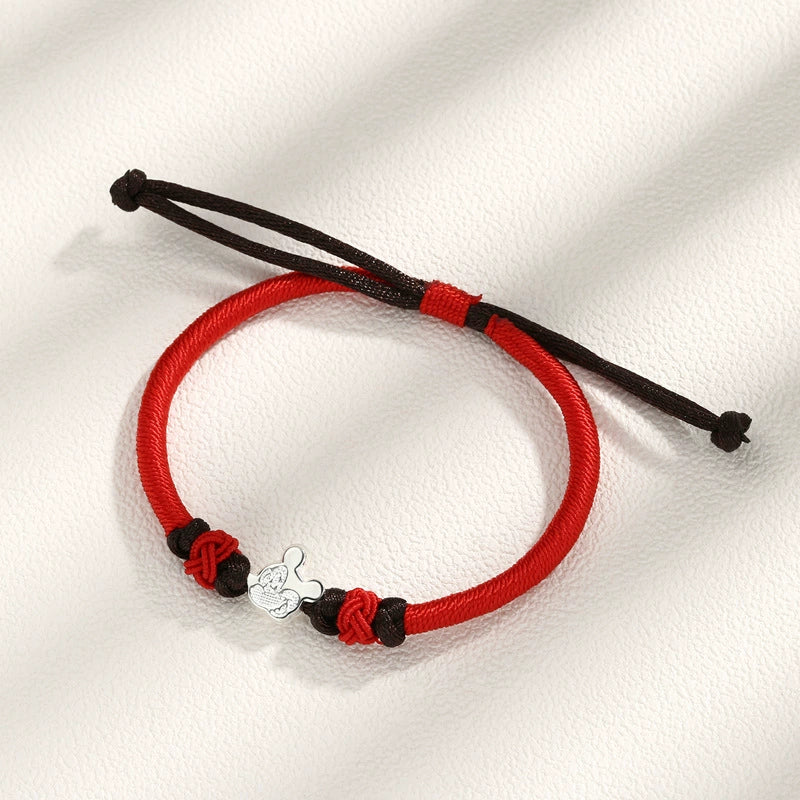 S925 Sterling Silver Zodiac Animals Woven Bracelet With Electroplating