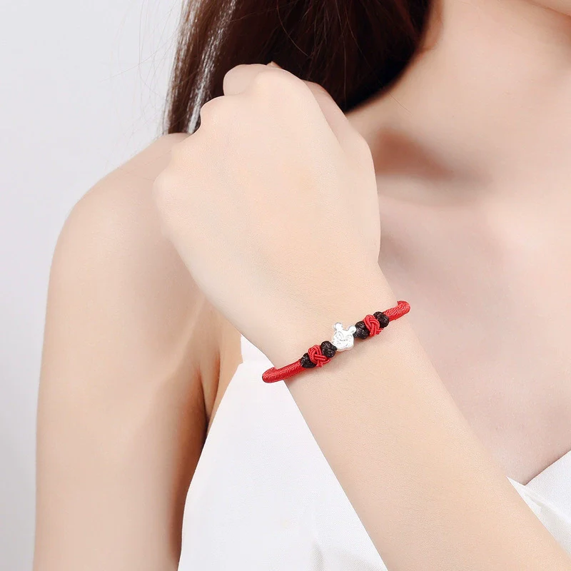 S925 Sterling Silver Zodiac Animals Woven Bracelet With Electroplating - Image 4