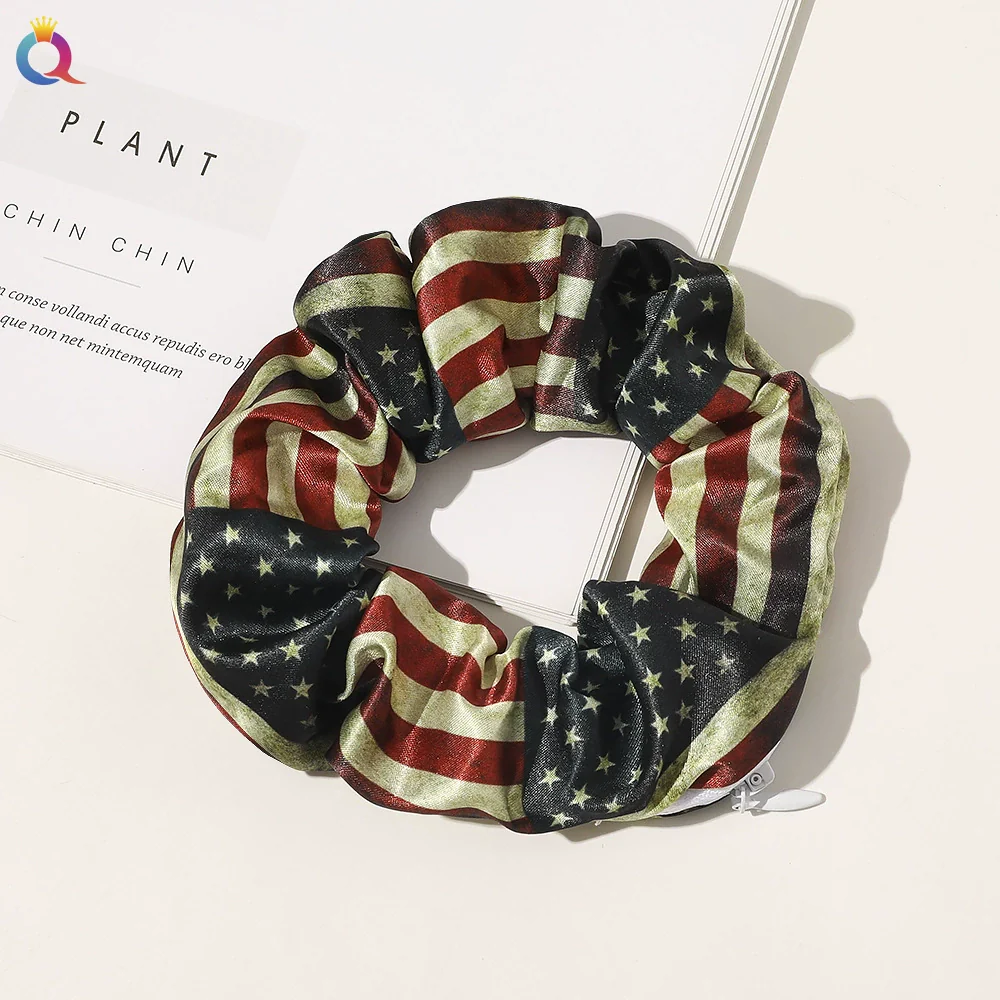 Satin Handmade Printed Hair Ring - Image 5