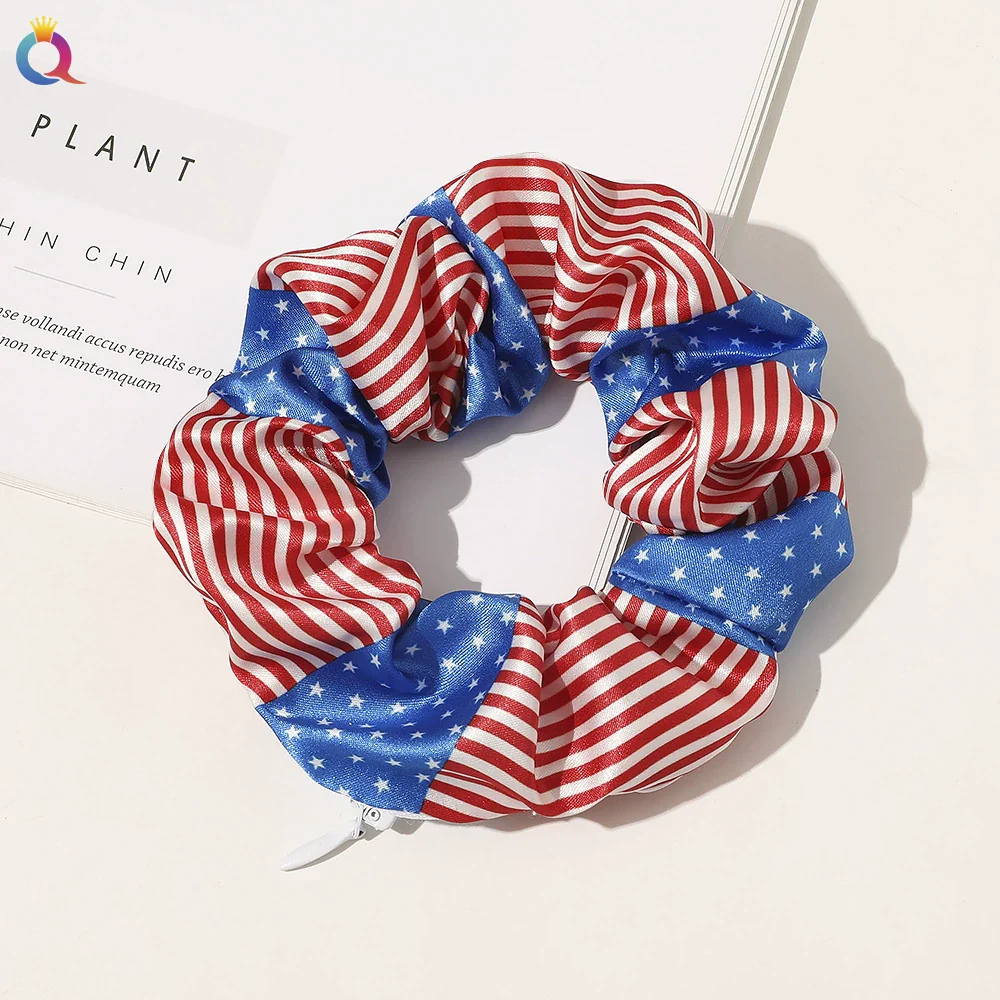 Satin Handmade Printed Hair Ring - Image 9