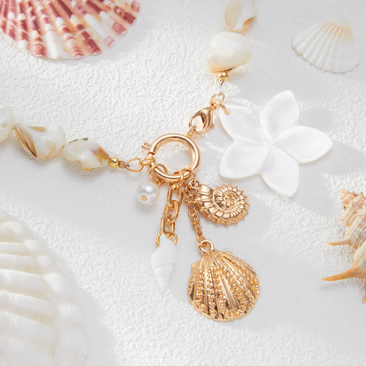 Shell Flower Animal Zodiac Electroplated Handmade Women's Pendant Necklace - Image 3