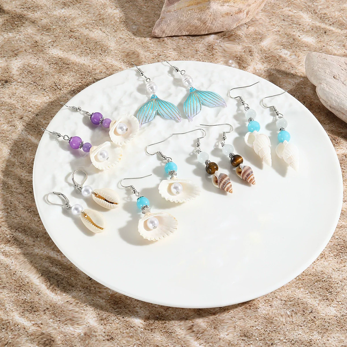 Shell Geometric Marine Series Women's Earrings - Image 2