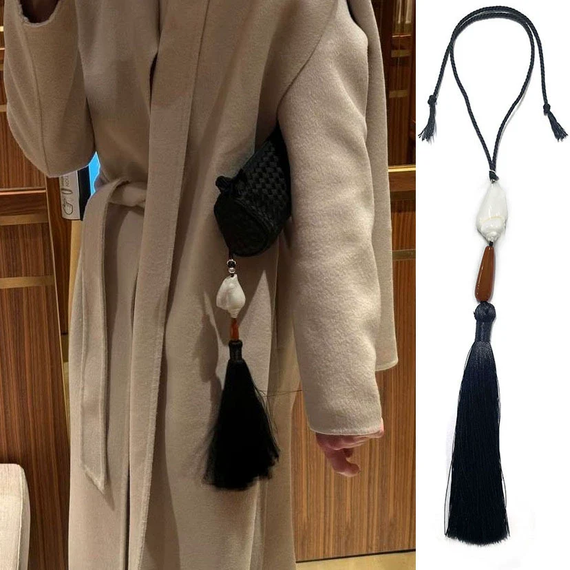 Shell Hand Knitted Simple Exquisite Cold Style Bag Tassel Pendant Fairy Accessories