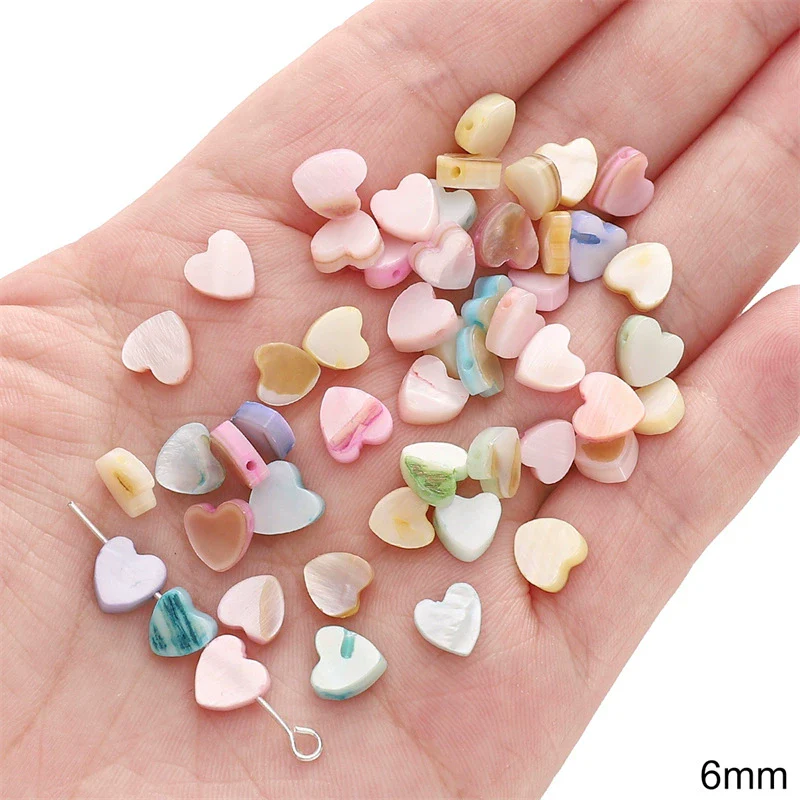 Shell Handmade Peach Heart Shaped Beaded Jewelry Accessories Earrings Bracelet - Image 13