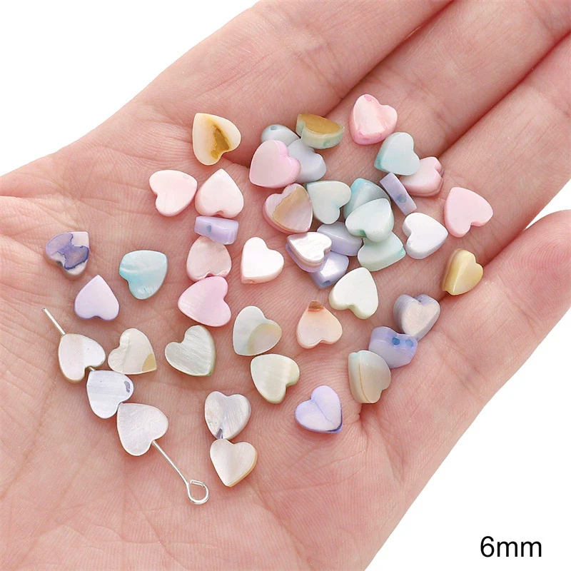 Shell Handmade Peach Heart Shaped Beaded Jewelry Accessories Earrings Bracelet - Image 14
