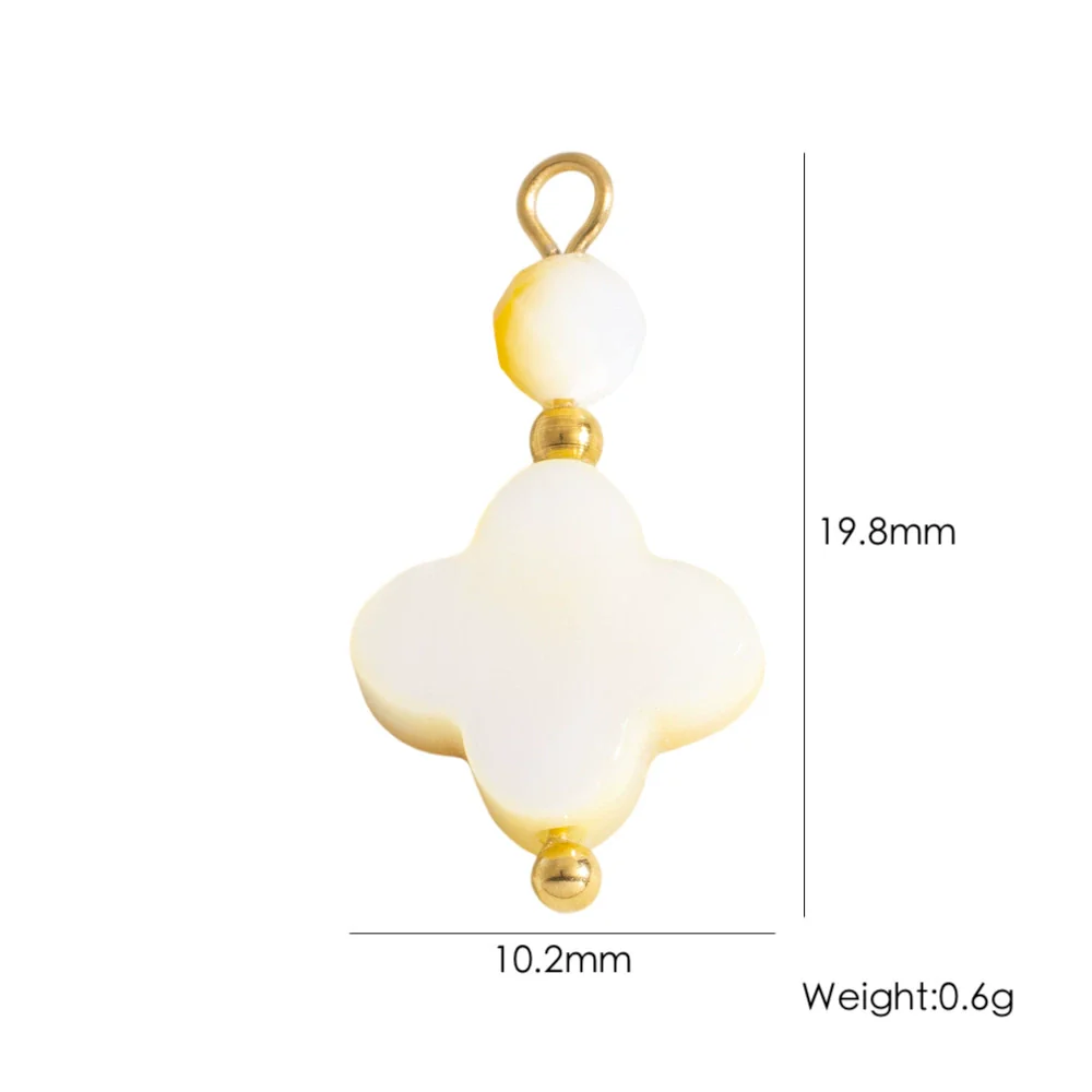 Shell Stainless Steel Accessories Handmade Geometric Fivepointed Star Flower Pendant - Image 10