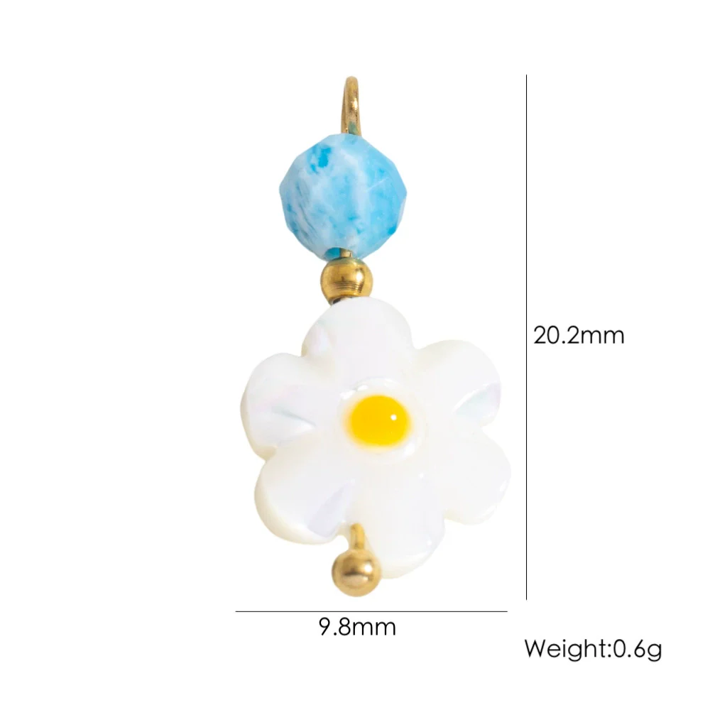 Shell Stainless Steel Accessories Handmade Geometric Fivepointed Star Flower Pendant - Image 16