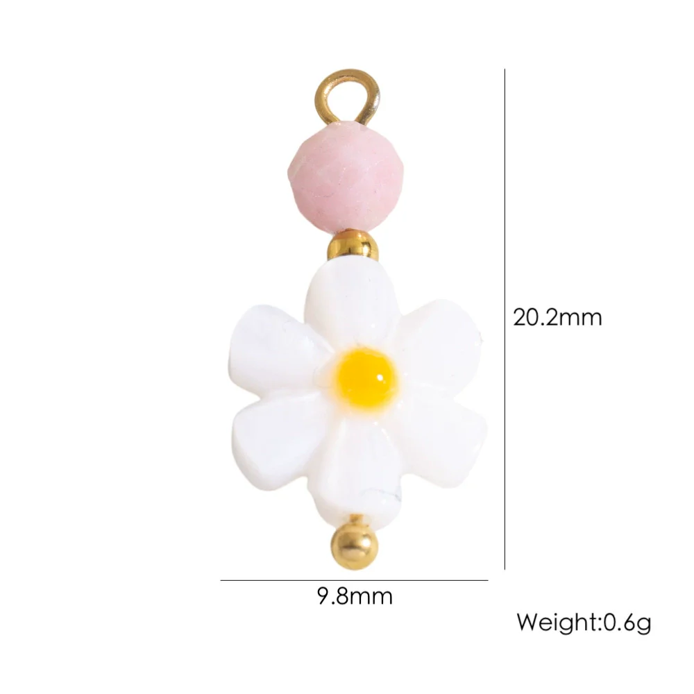 Shell Stainless Steel Accessories Handmade Geometric Fivepointed Star Flower Pendant - Image 17