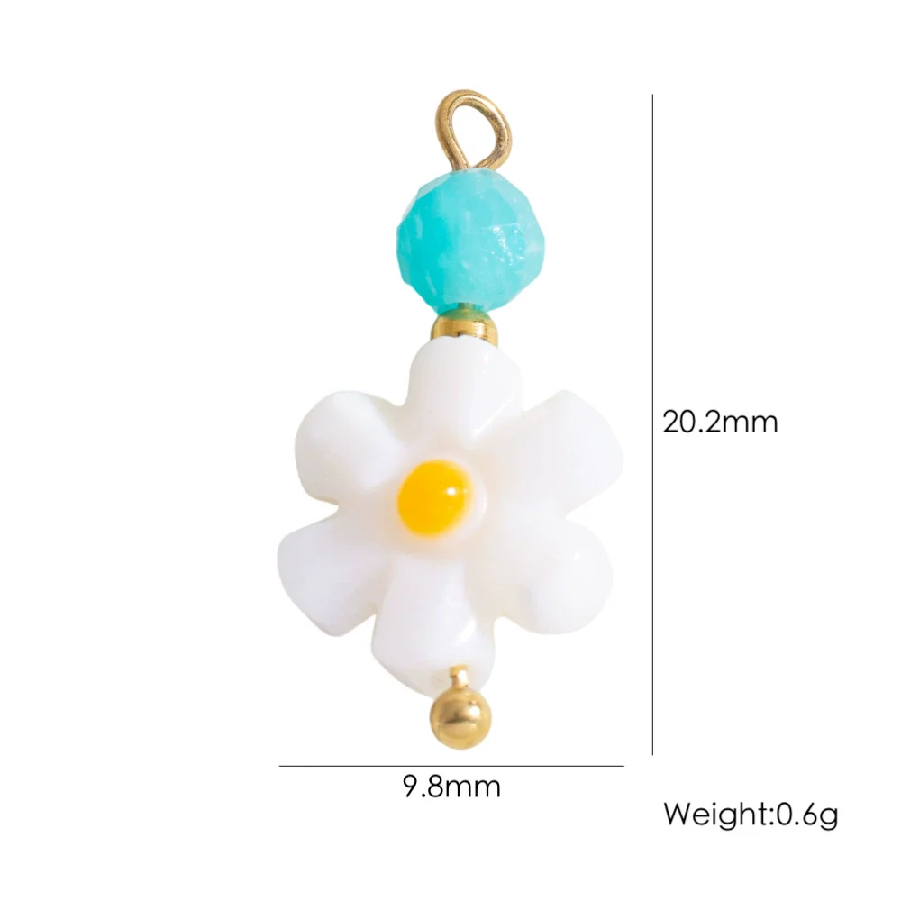 Shell Stainless Steel Accessories Handmade Geometric Fivepointed Star Flower Pendant - Image 18